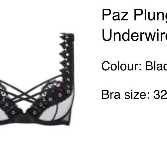 Agent Provocateur Black Strappy Lace Bra - Picture 3 of 3